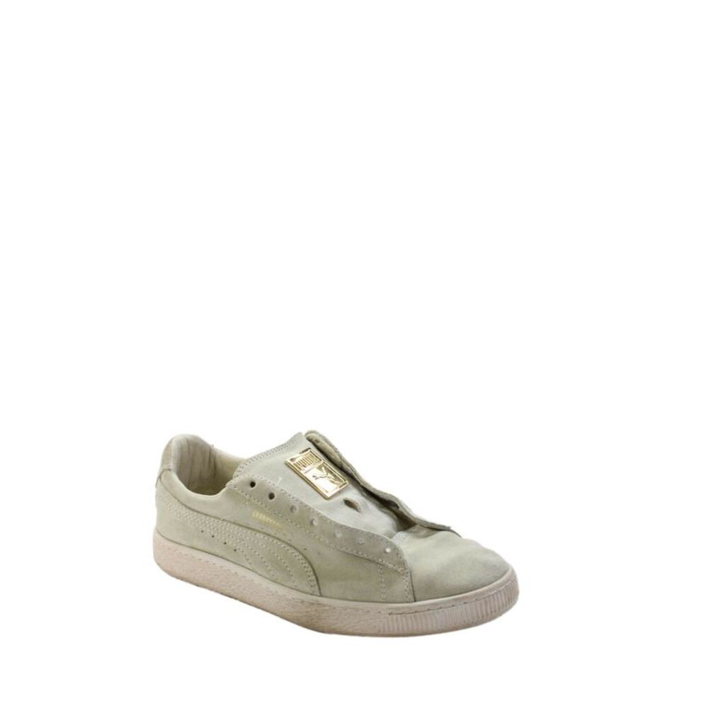 Puma Womens Suede Paneled Low Top Athletic Sneakers Gray Size 7
